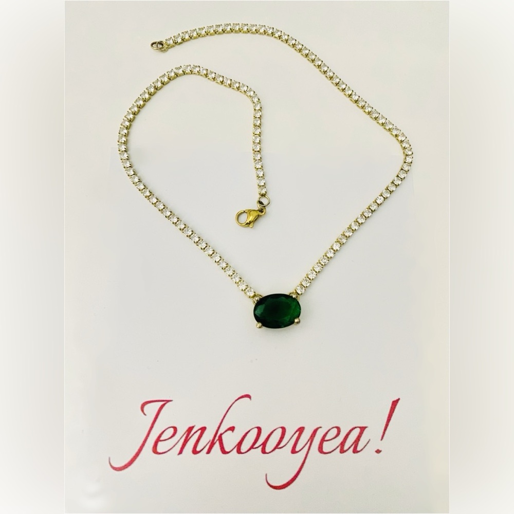 Gold and Green Necklace